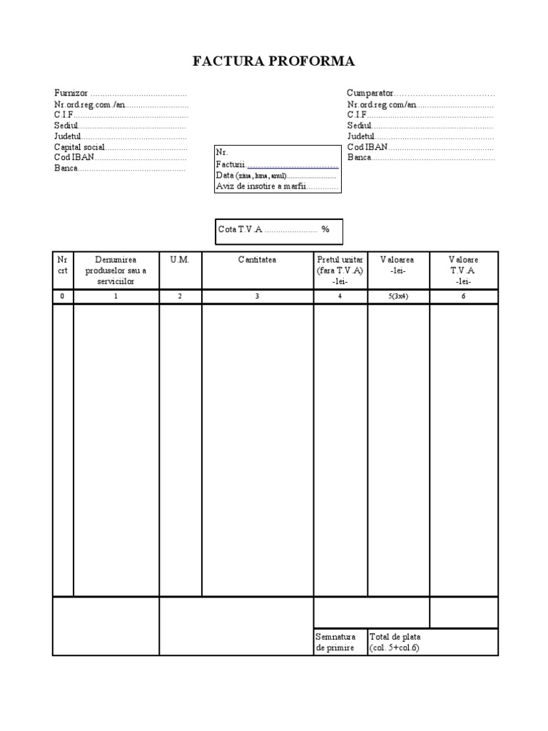 Exemplo De Fatura Proforma – Facture proforma : Modèle Excel gratuit – PQRB