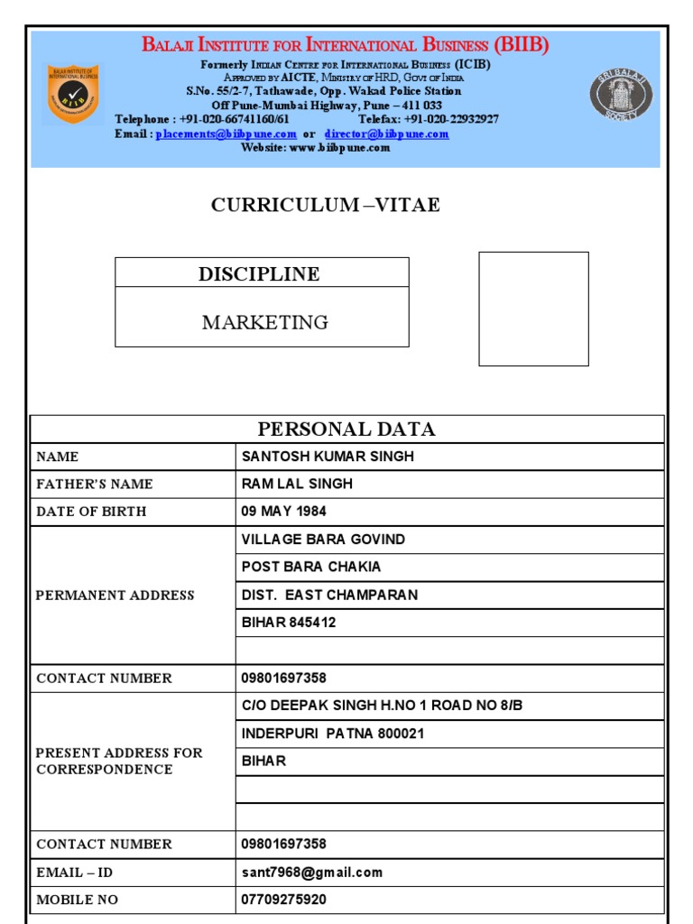 B I I B (BIIB) : Curriculum - Vitae | PDF