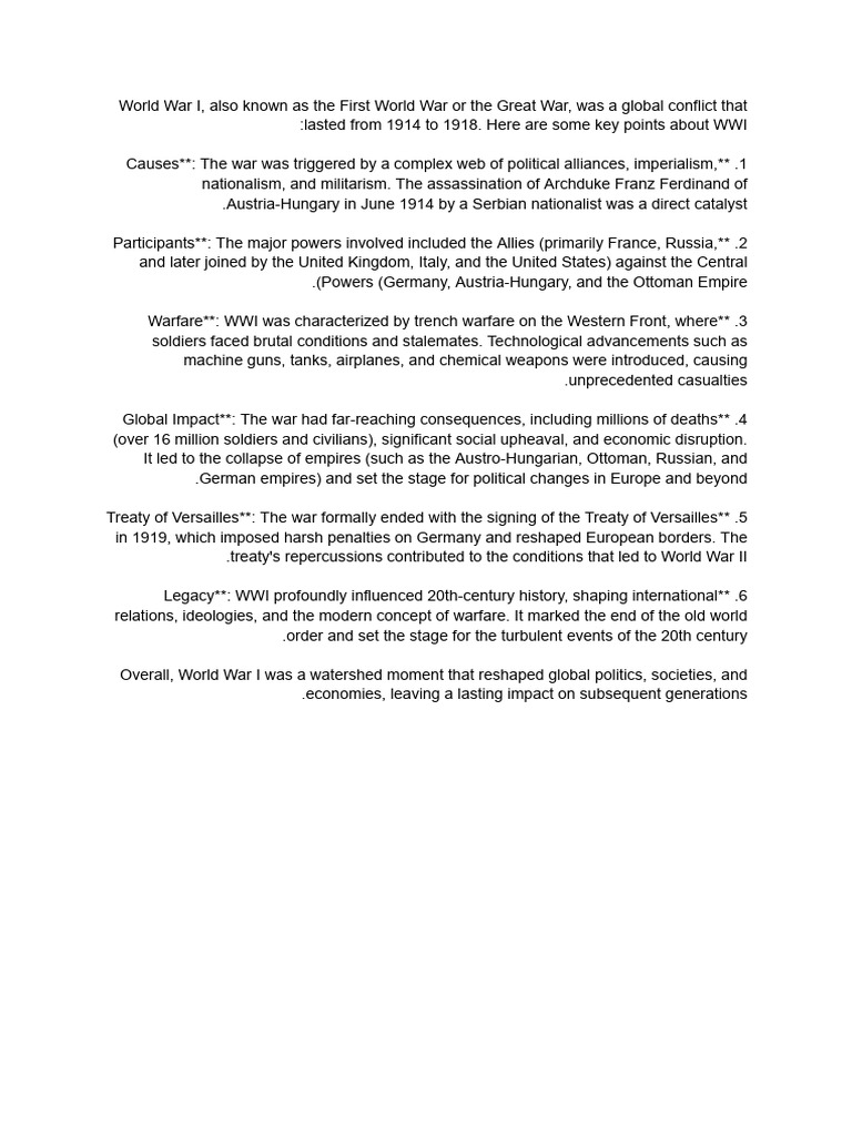 World War 1 | PDF | Politics