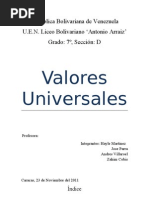 Valores Universales