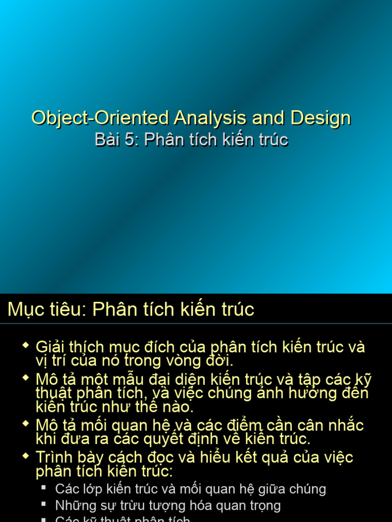 05 ArchitecturalAnalysis | PDF
