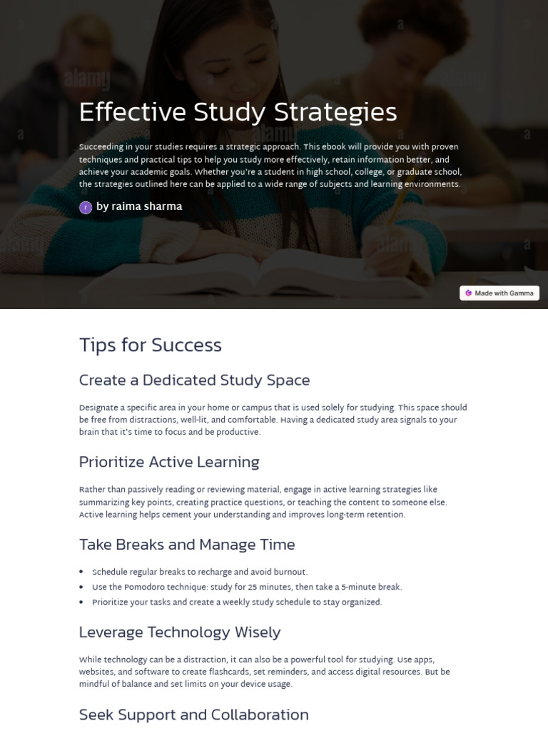 Effective Study Techniques Guide | PDF | Career & Growth | Self-Improvement
