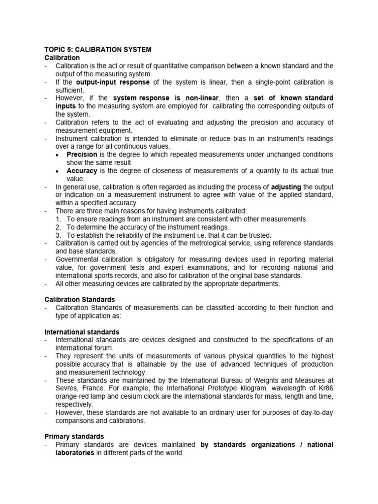 Calibration Systems and Standards | PDF | Calibration | Programmable ...