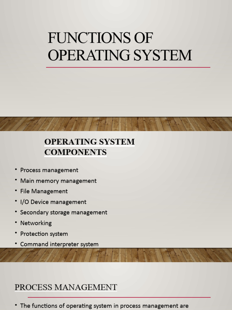 Functions of Operating System Systems Calls Operating System Structure ...