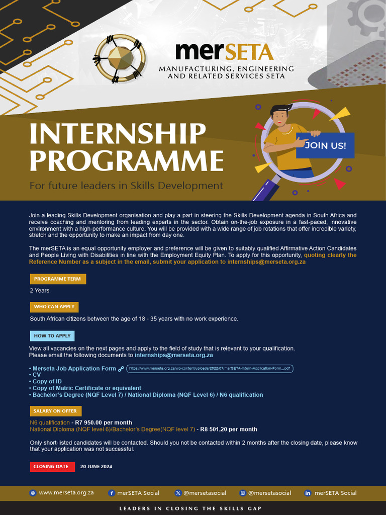 merSETA Internship Programme - 2024 2026 | PDF | Business | Bachelor's ...