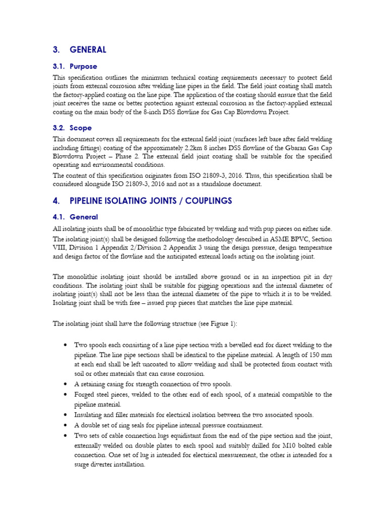 Scope of Coating Requirements To Protect Field Joints From External ...
