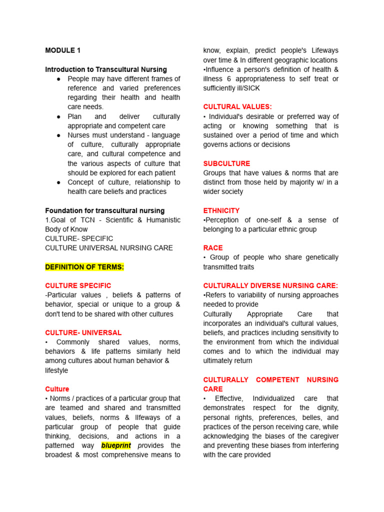 Trancultural Nursing Pdf Psychology Behavioural Sciences