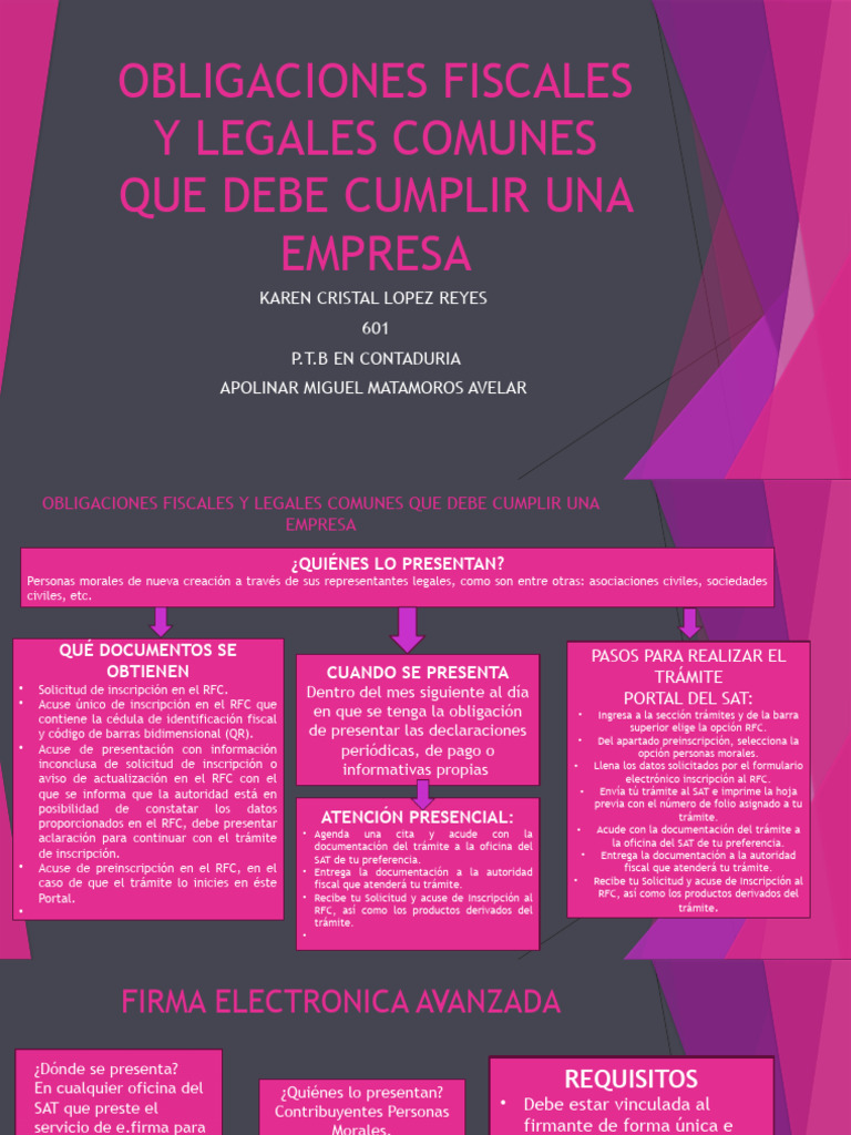 Obligaciones Fiscales y Legales | PDF | Cheque de pago | Impuesto sobre ...