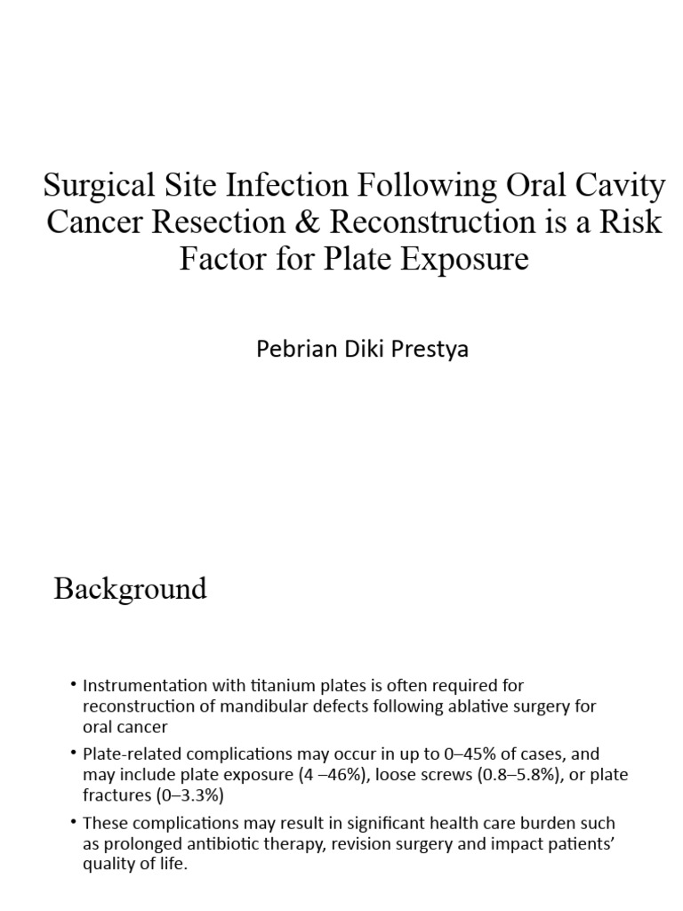 Surgical Site Infection | PDF | Surgery | Wound