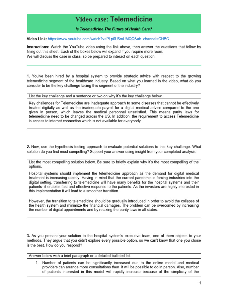 Telemedicine Challenges and Solutions | PDF | Hospital | Patient