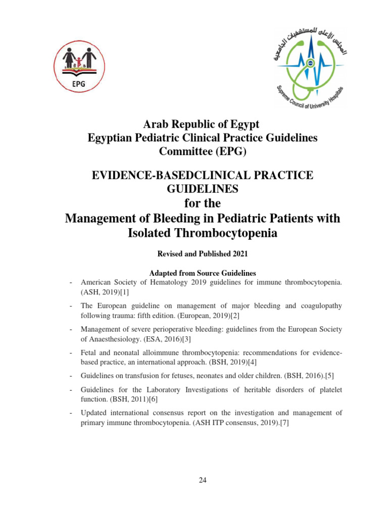 Booklet of Bleeding in Thrombocytopenia | PDF | Medical Specialties ...