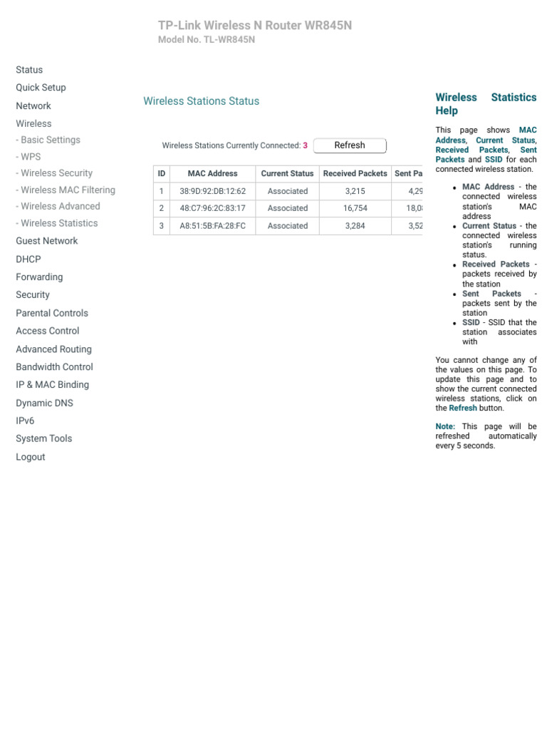 Wireless Stations Status Overview | PDF | Wi Fi | Ip Address