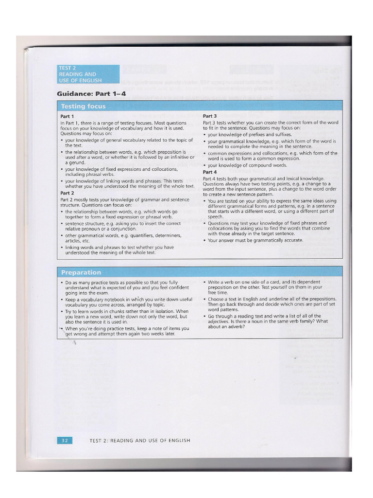 Test 2 Reading and Use of English | PDF