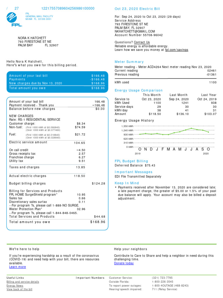 FPL Home SurgeShield Charges Explained | PDF | Taxes | Power (Physics)