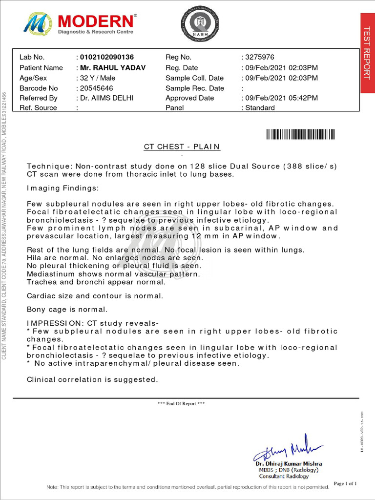 Ct Scan Chest Pdf Lung Ct Scan