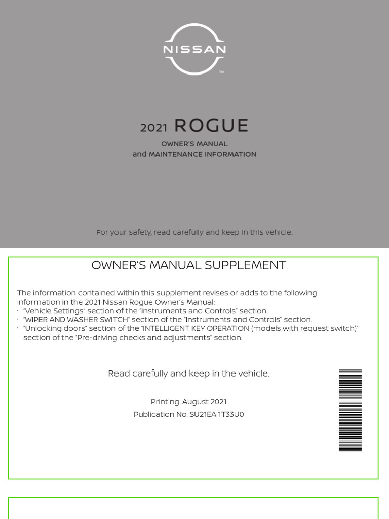 2012 NISSAN ROGUE OWNERS MANUAL PDF visual data 2