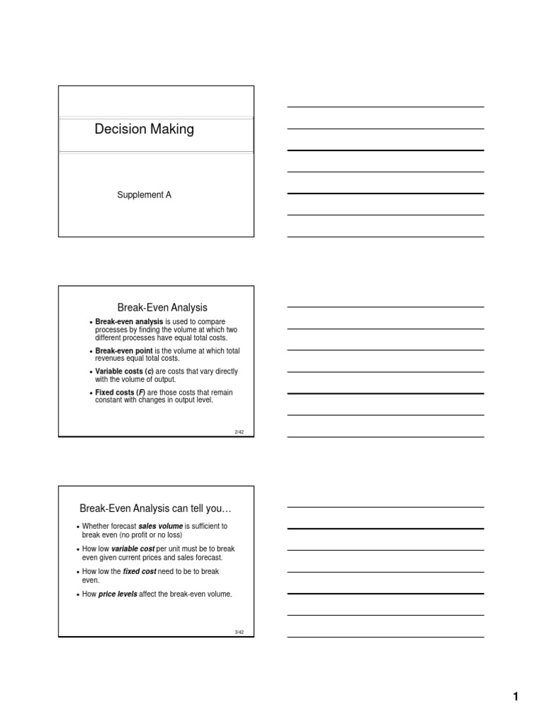 Decision 511 Notes | PDF | Economics | Financial Accounting