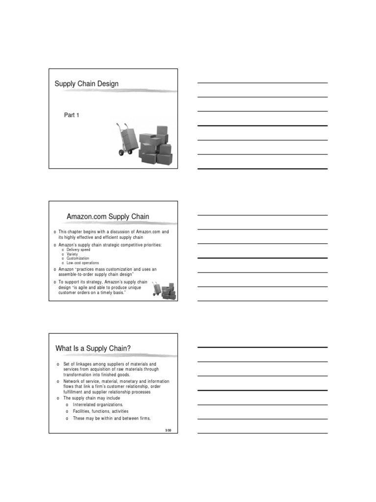 SC Design 511 Part1 Notes | PDF | Supply Chain | Inventory