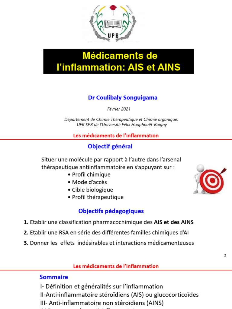 Médicaments anti-inflammatoires : AIS et AINS | PDF | Anti ...