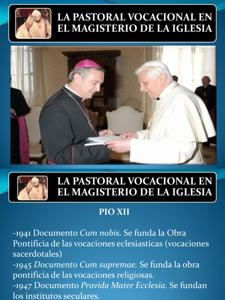 La Pastoral Vocacional en El Magisterio | PDF | Sacerdote | Iglesia ...