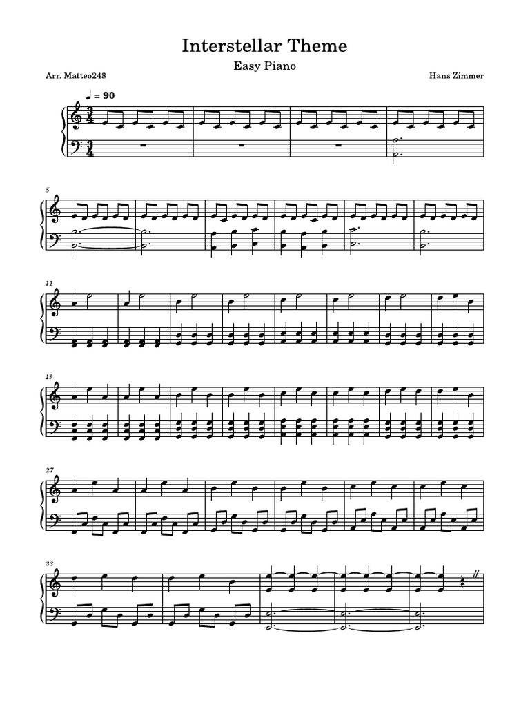 Interstellar Theme | PDF