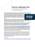 Portfolio Turnover A Necessary Cost - CPI