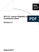 Learner Eligibility and Contribution Rules 2011-12-12Aug2011 June Revision V2.1