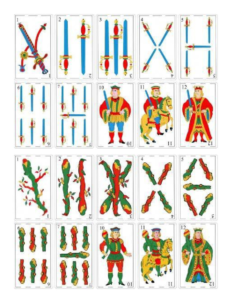 Cartas Españolas Recortables | PDF