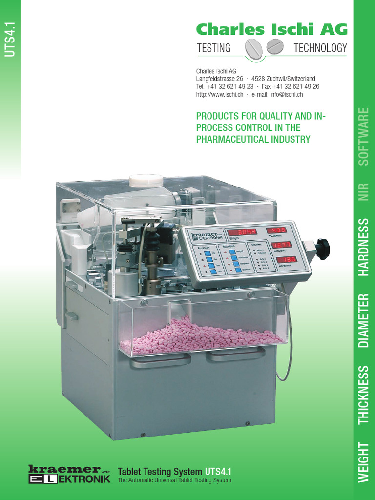Automatic Tablet Testing System UTS4.1 | PDF | Tablet (Pharmacy ...