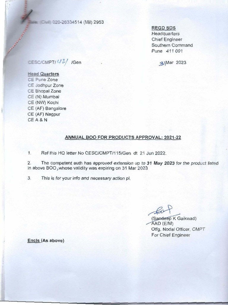 Makes Approved by Command & E-In-C BR | PDF