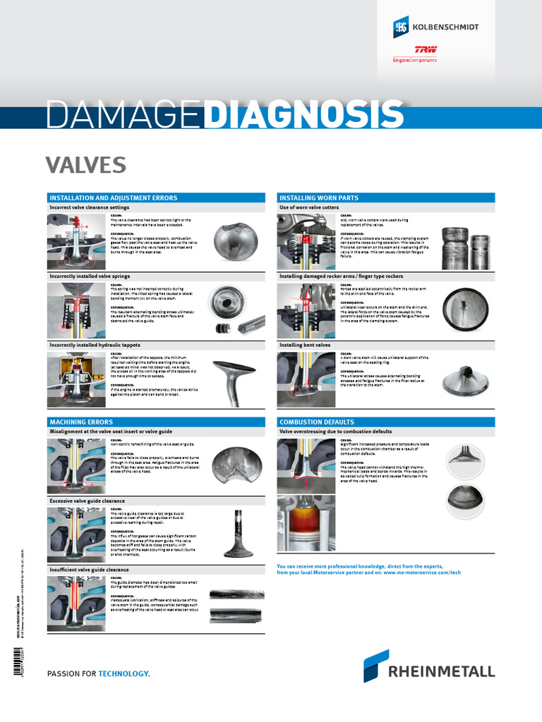 Valves Damage PDF Mechanical Engineering Engines