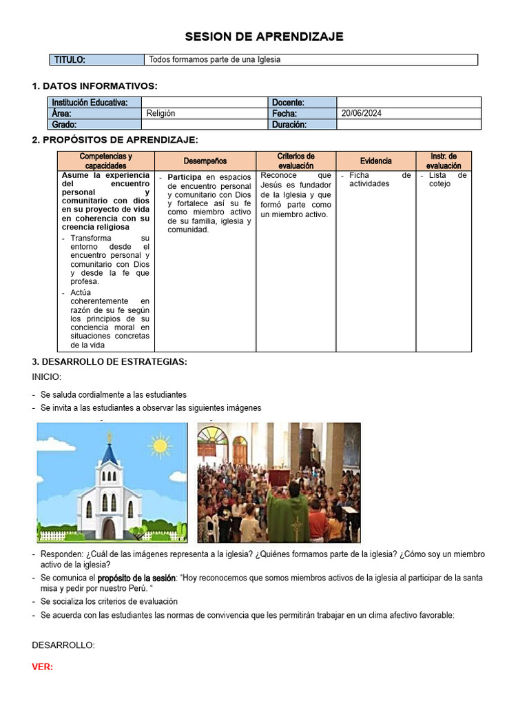 Parte de Una Iglesia | PDF | Evaluación | Cristo (título)