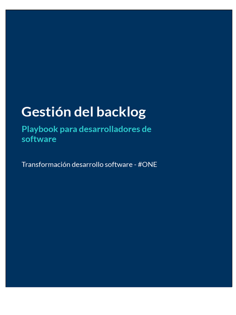 Playbook1 - Backlog Management - v1.0 (Ext) | PDF | Software ...