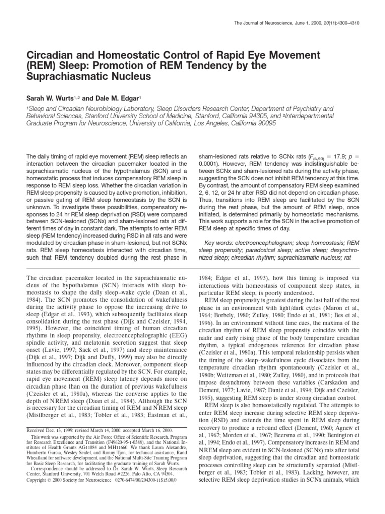 5-Wurts & Edgar 2000 - Circadian and Homeostatic Control of Rapid Eye ...