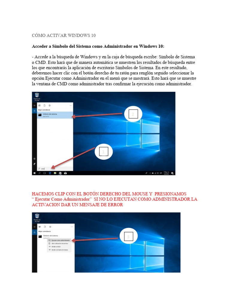 Activar Windows 10: Guía Rápida | PDF
