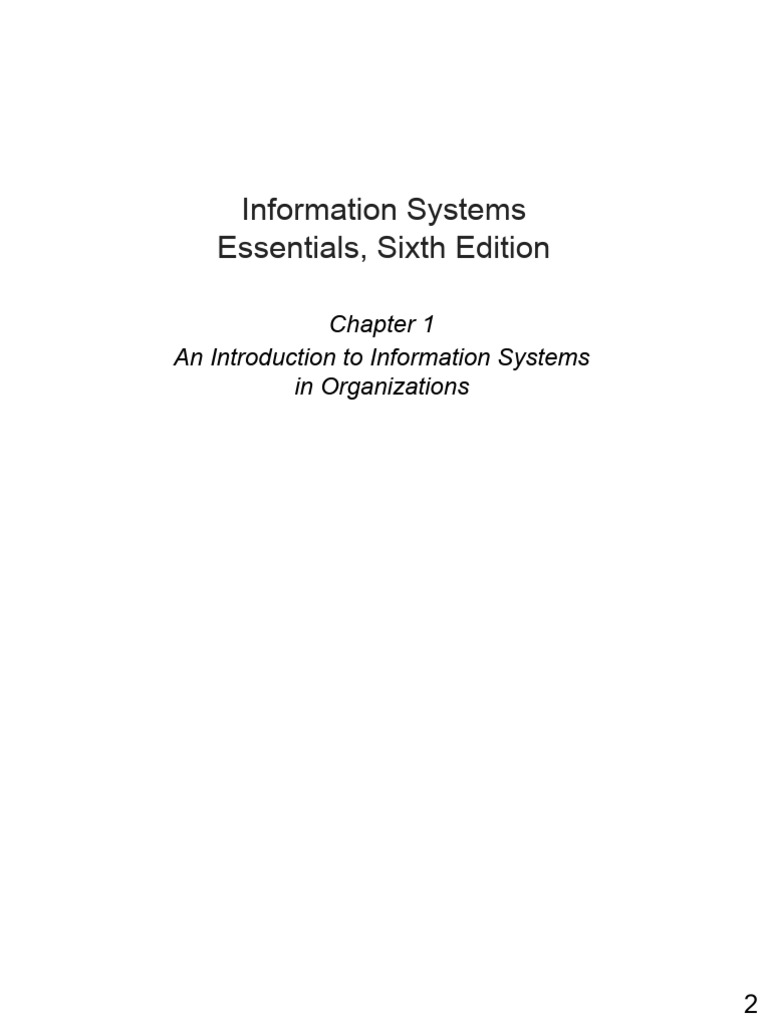 Introduction to Information Systems | PDF | Information System ...