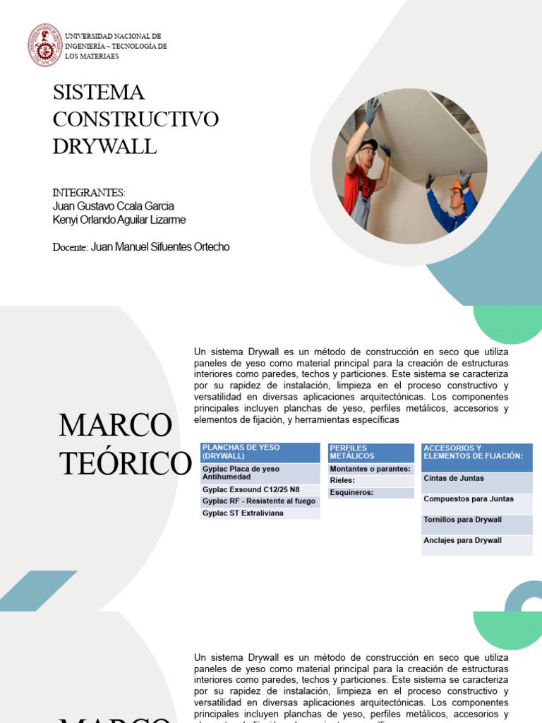 Grupo 3 - Sistema de Drywall (1) | Descargar gratis PDF | Diseño de ...