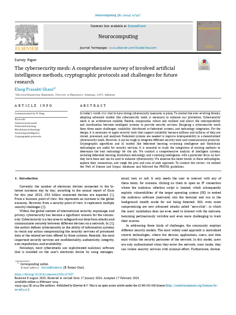 Cybersecurity Mesh: Challenges & AI Solutions | PDF | Computer Security ...