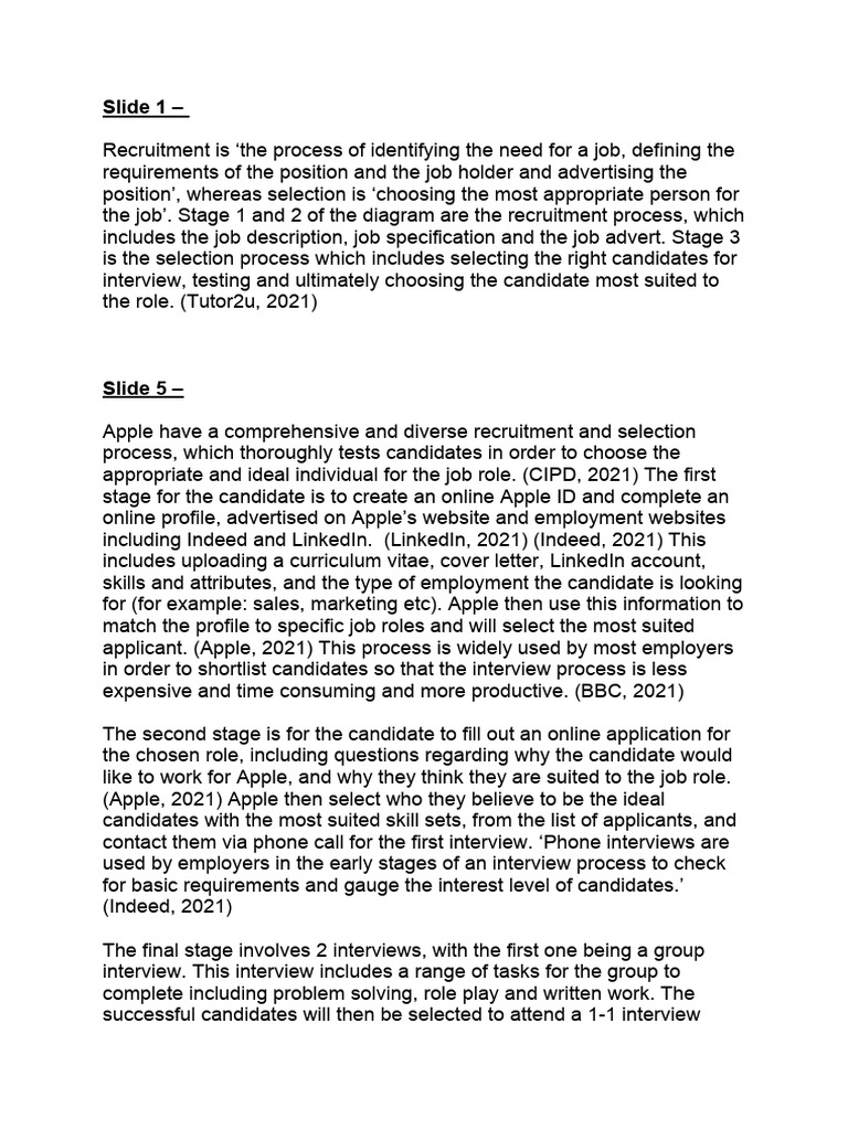 Speaker Notes HR | PDF | Recruitment
