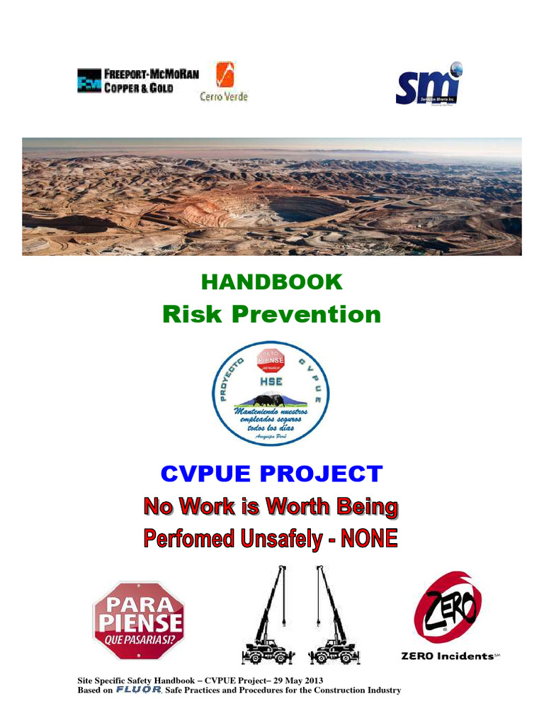 SAFETY HANDBOOK - ENGLISH - CVPUE - Draft | PDF | Occupational Safety ...