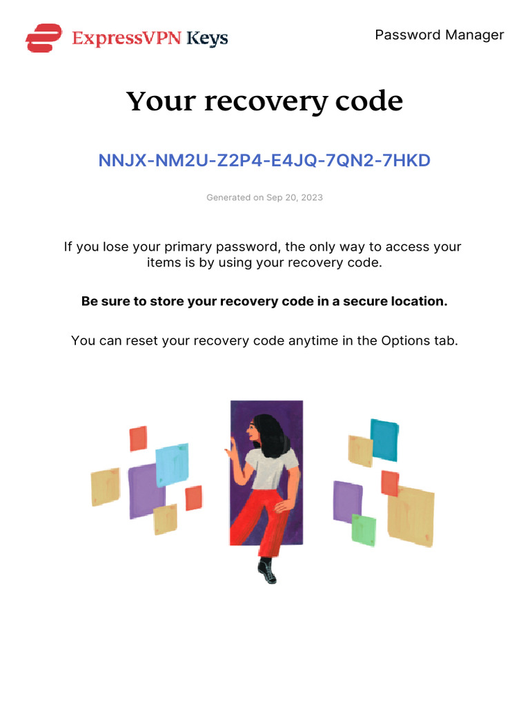 ExpressVPN Keys Recovery Code - Sep 20, 2023 | PDF