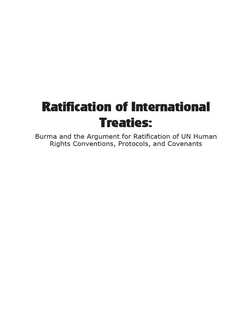 Ratification Eng 2 Pdf Treaty Human Rights
