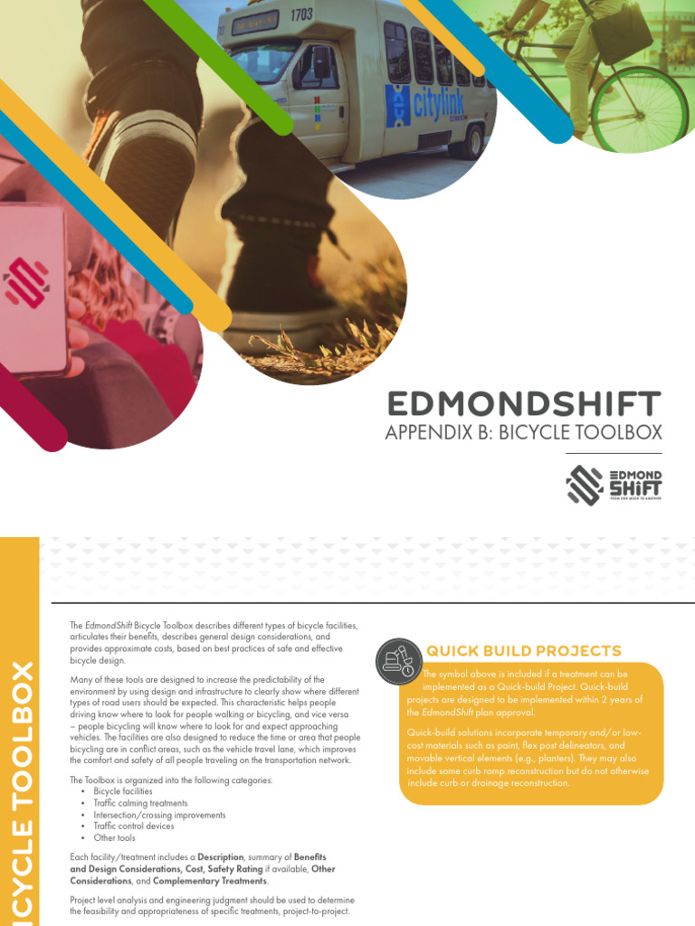 EdmondShift Bicycle Toolbox Guide | PDF | Cycling Infrastructure | Traffic