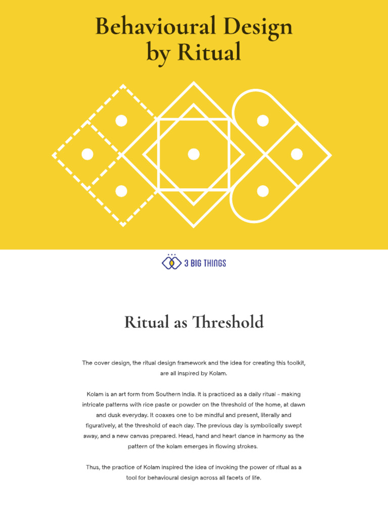 Ritual Design Framework Guide | PDF | Cognition | Psychological Concepts