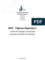 Apo - Papel Do Psicologo Na Instituição