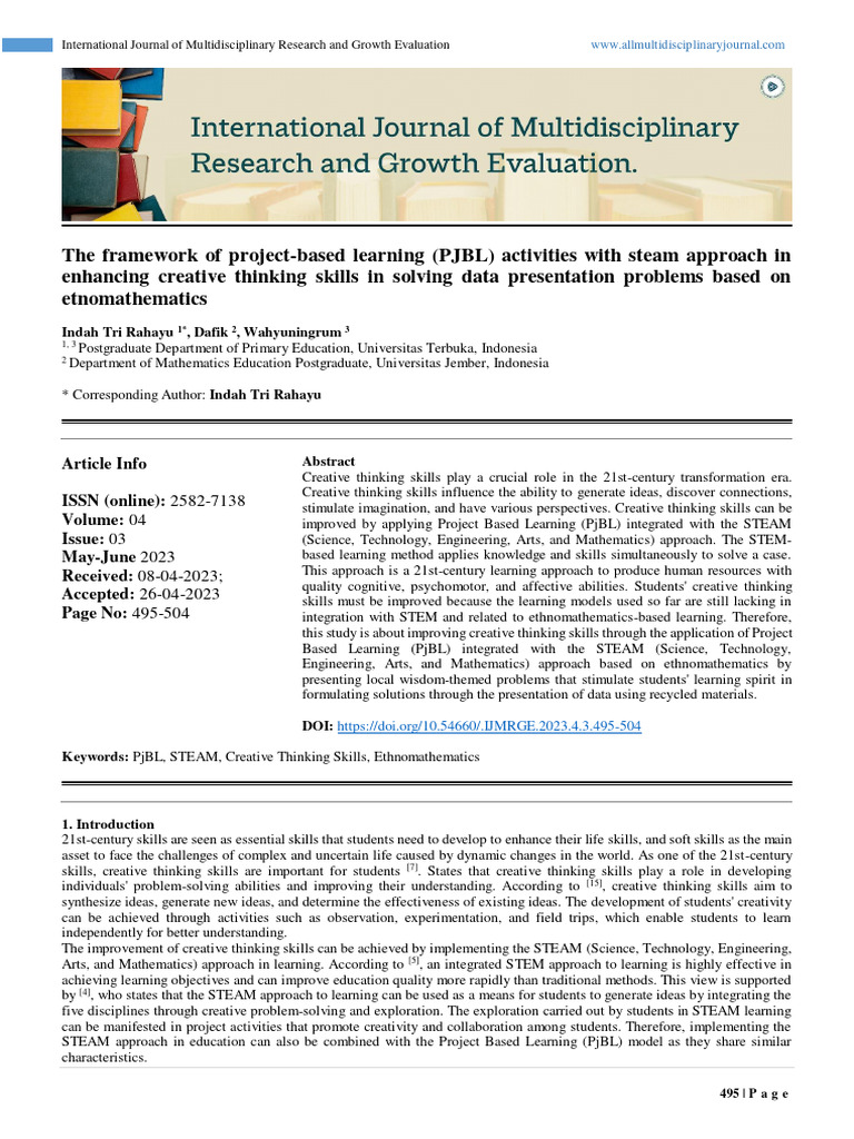 C 23 76.1 | PDF | Creativity | Project Based Learning