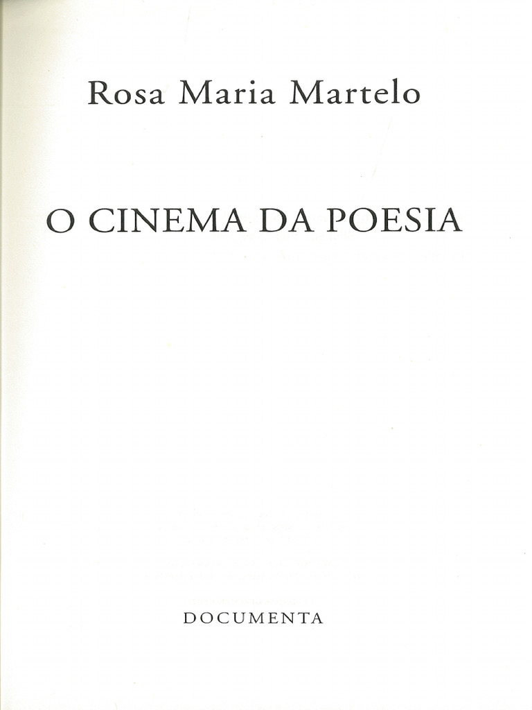 O Cinema Da Poesia - Excerto | PDF