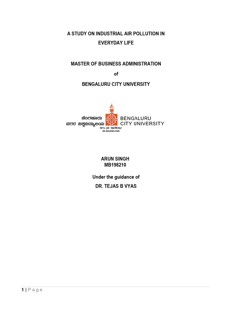 Industrial Air Pollution Impact Study | PDF | Air Pollution | Pollution