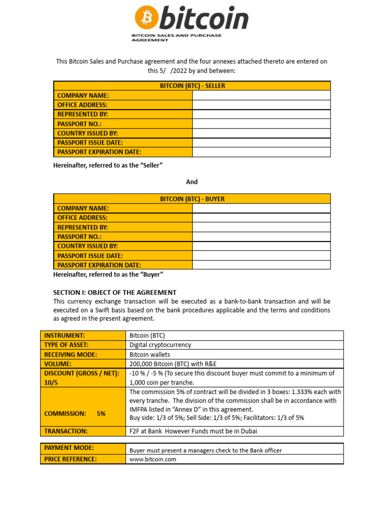 Contract | PDF | Bitcoin | Cryptocurrency