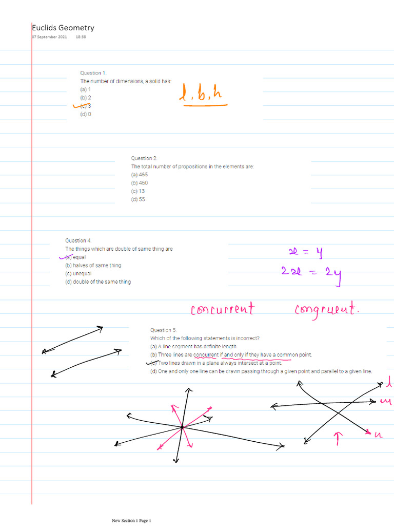 Euclids Geometry | PDF